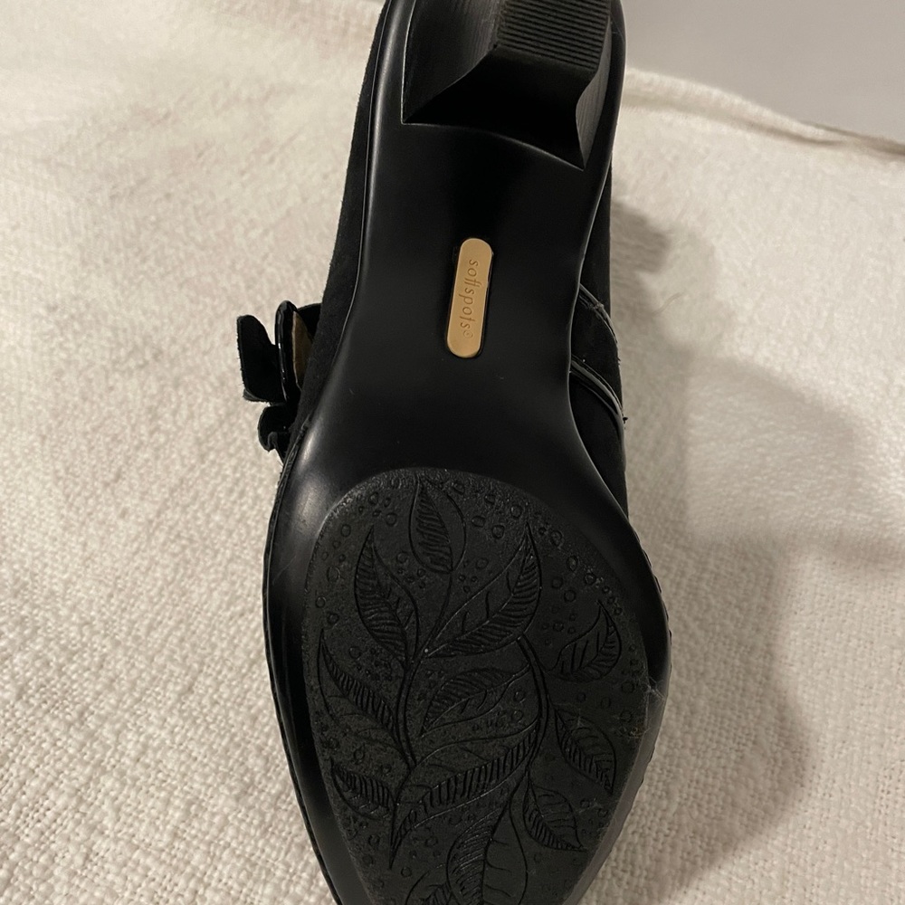 Softspots Black Leather Comfort Heels  Experience ultimate comfort Size 7.5 - Picture 9 of 9
